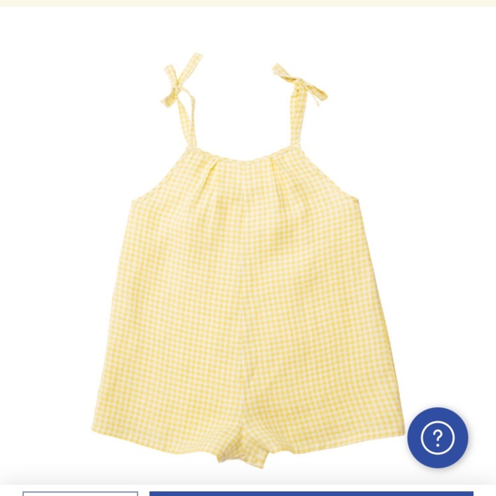 Lemon Yellow Linen Romper
